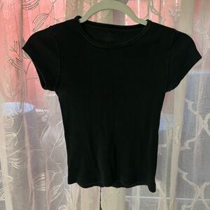 Brandy Melville Ribbed Short Sleeve Top